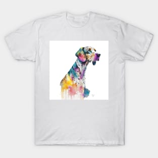 American Leopard Hound Dog In Watercolor & Pen T-Shirt